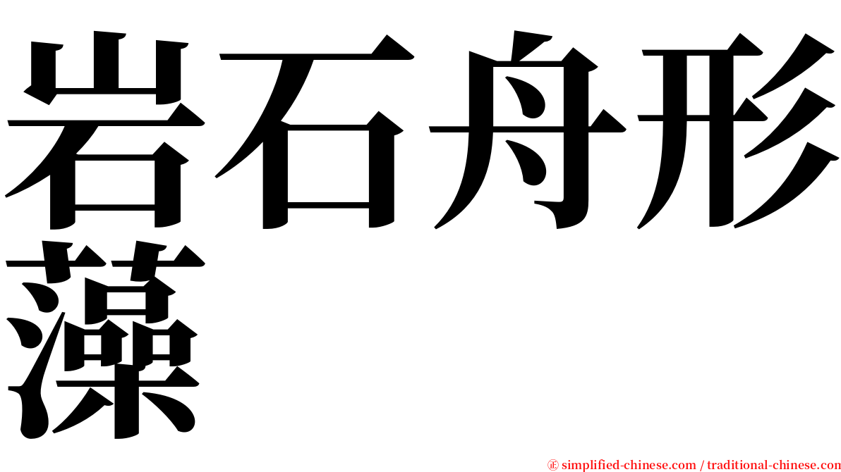 岩石舟形藻 serif font