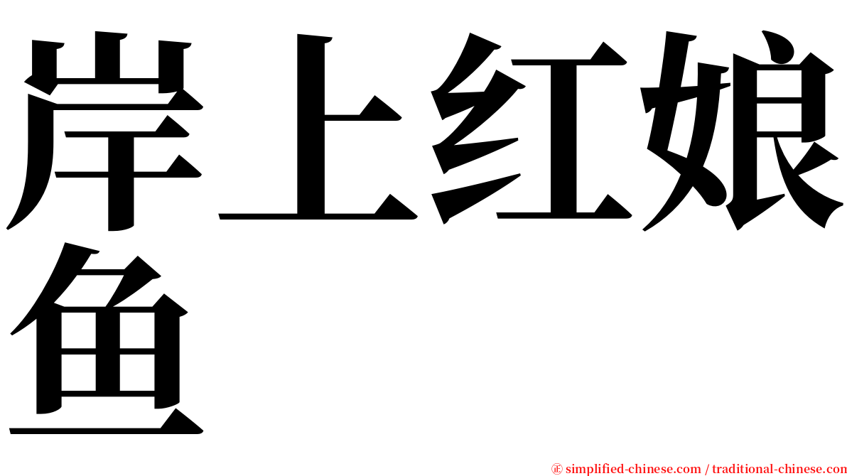 岸上红娘鱼 serif font