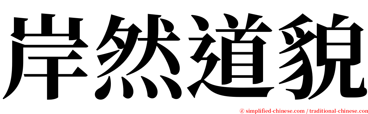 岸然道貌 serif font