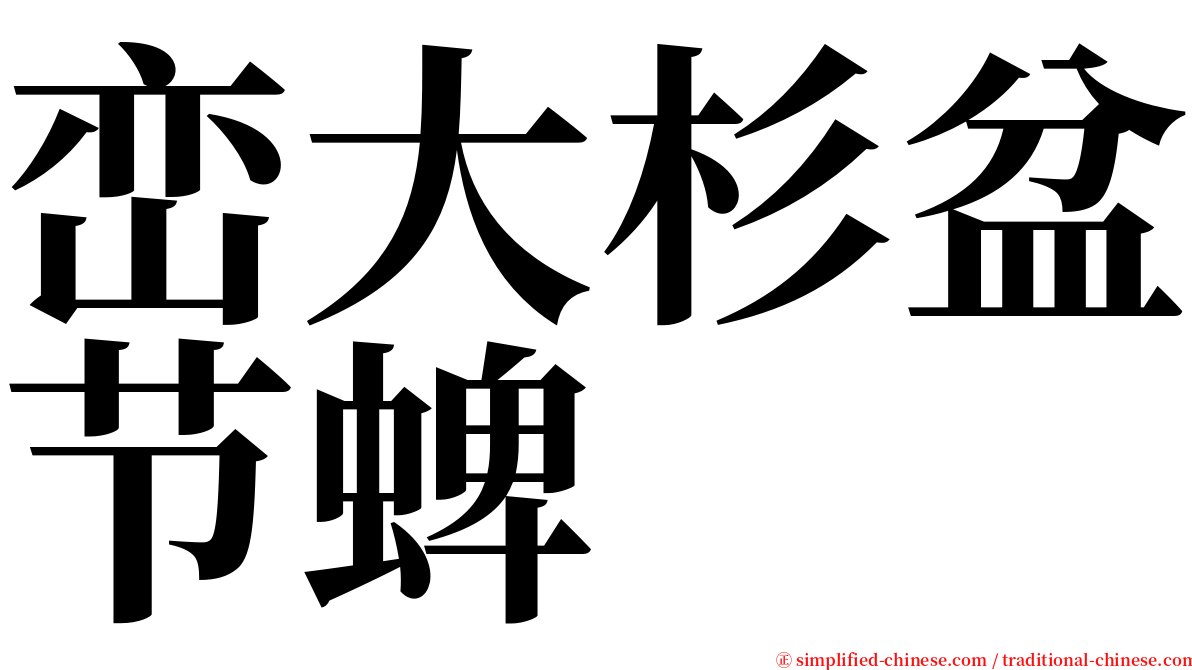 峦大杉盆节蜱 serif font