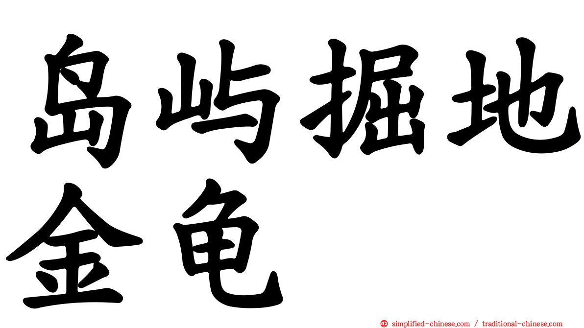 岛屿掘地金龟