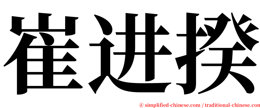 崔进揆 serif font