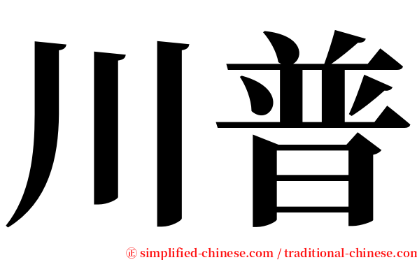 川普 serif font
