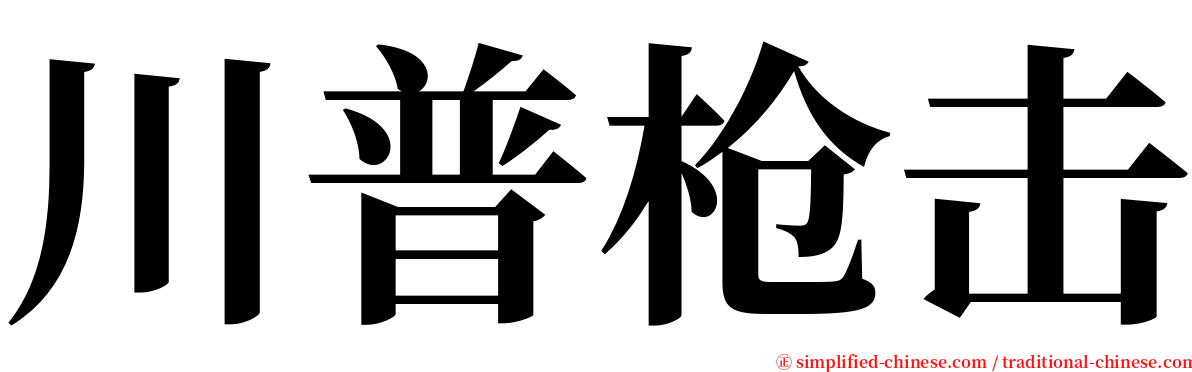 川普枪击 serif font