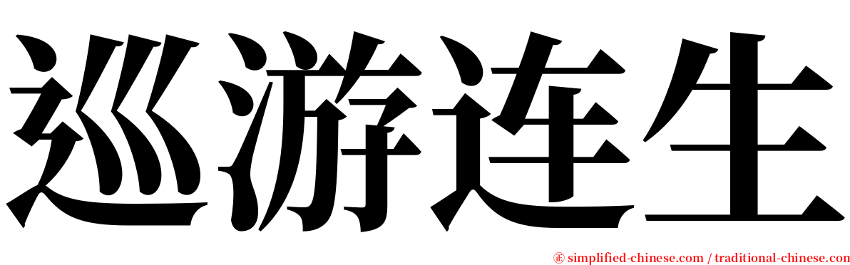 巡游连生 serif font