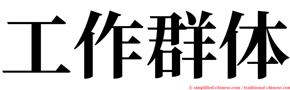 工作群体 serif font