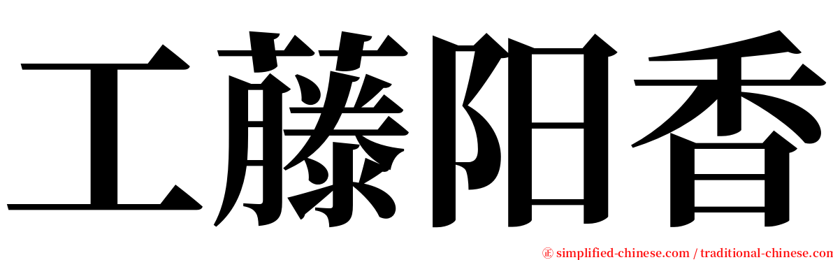 工藤阳香 serif font