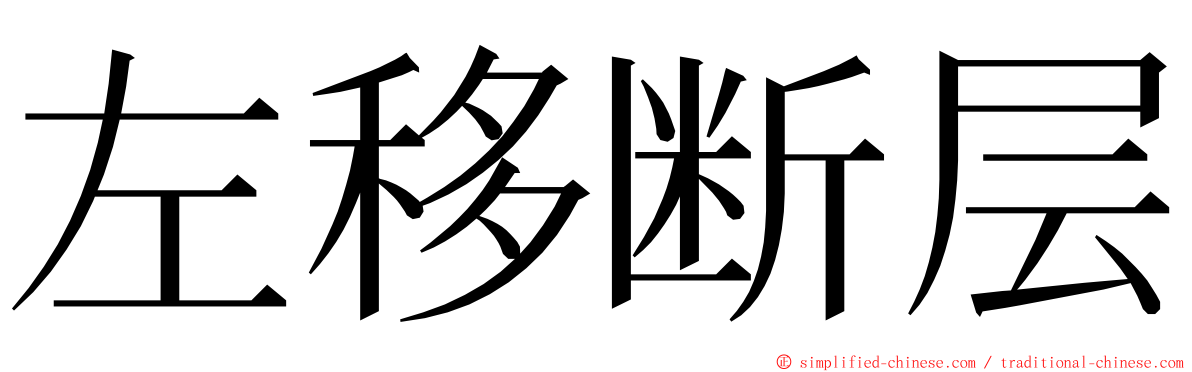 左移断层 ming font