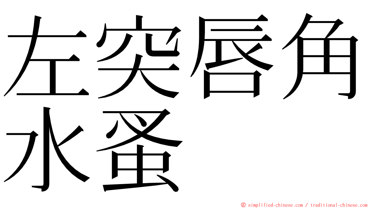 左突唇角水蚤 ming font