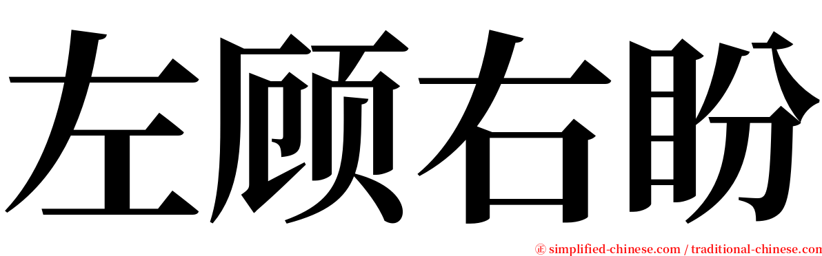 左顾右盼 serif font