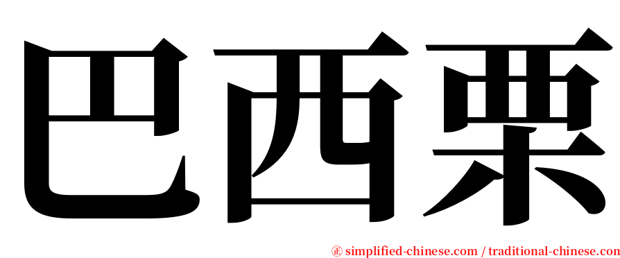 巴西栗 serif font