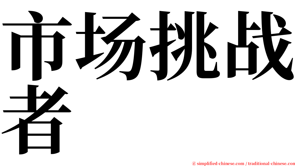 市场挑战者 serif font