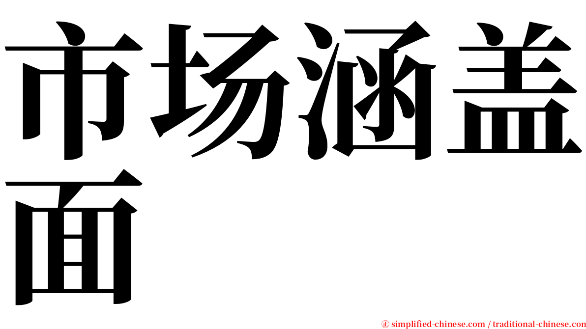 市场涵盖面 serif font