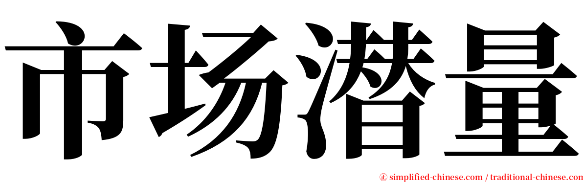 市场潜量 serif font