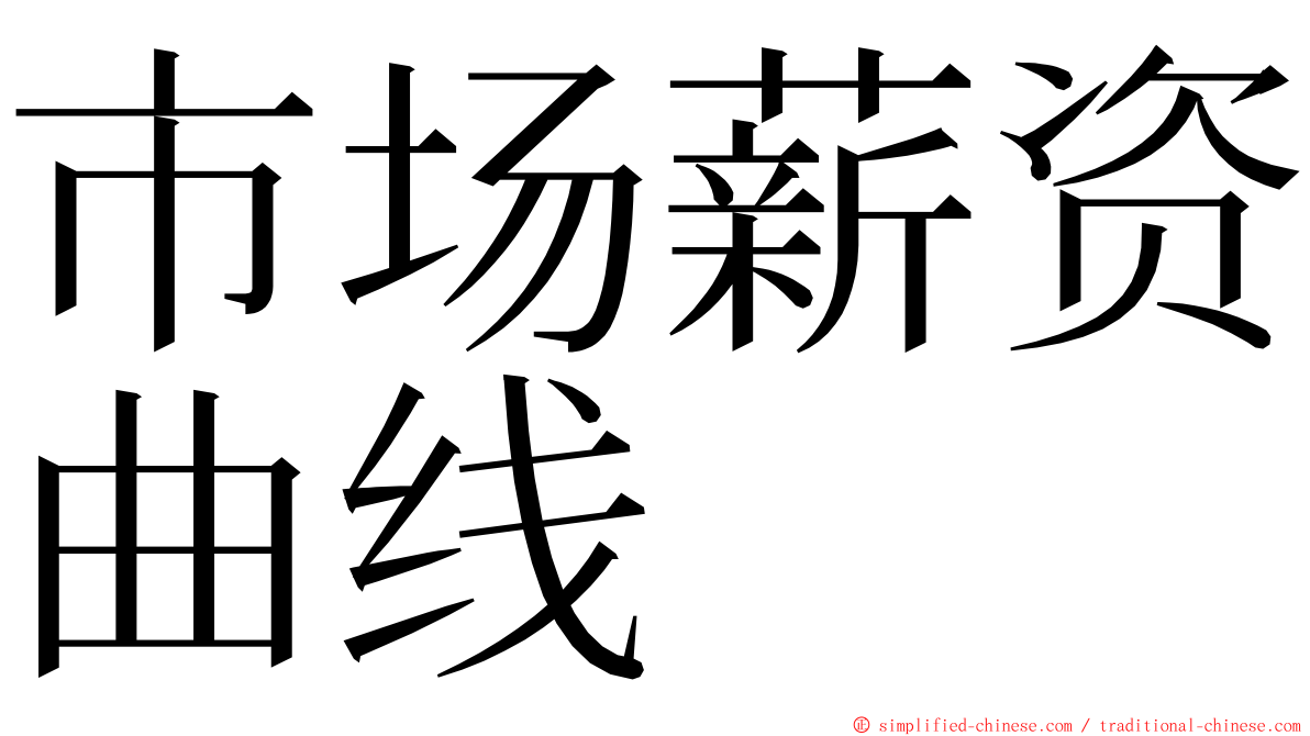 市场薪资曲线 ming font