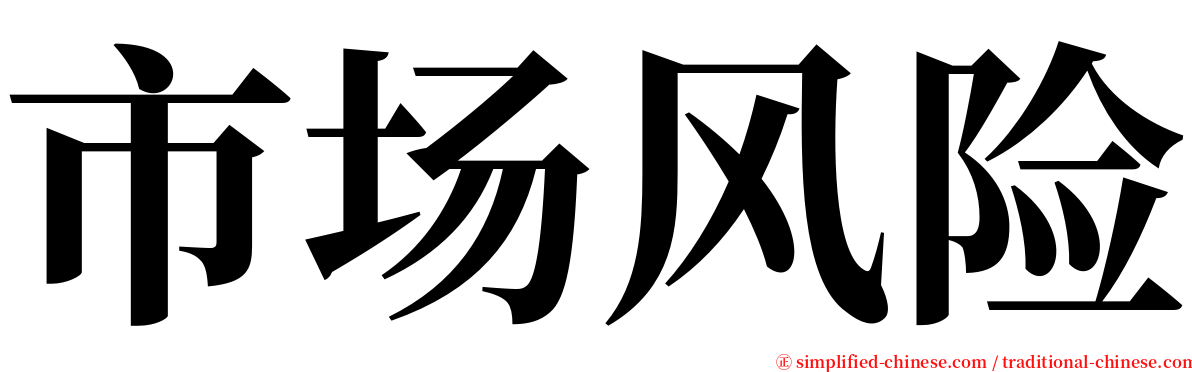 市场风险 serif font