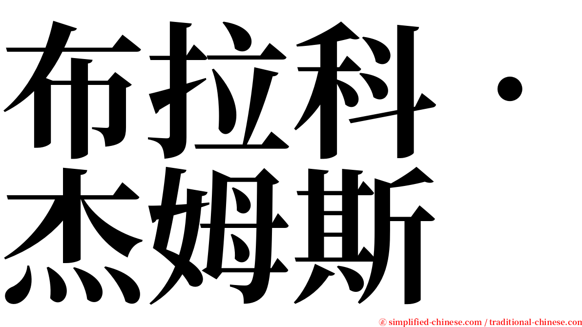 布拉科．杰姆斯 serif font