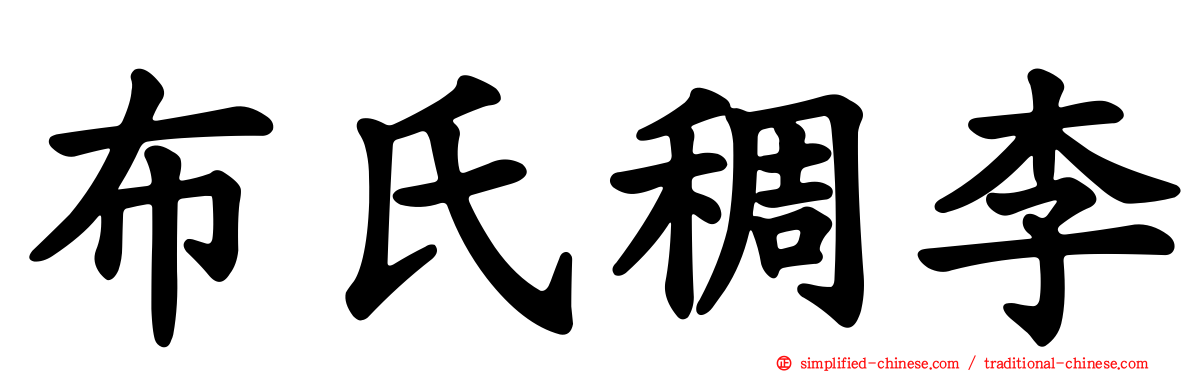 布氏稠李