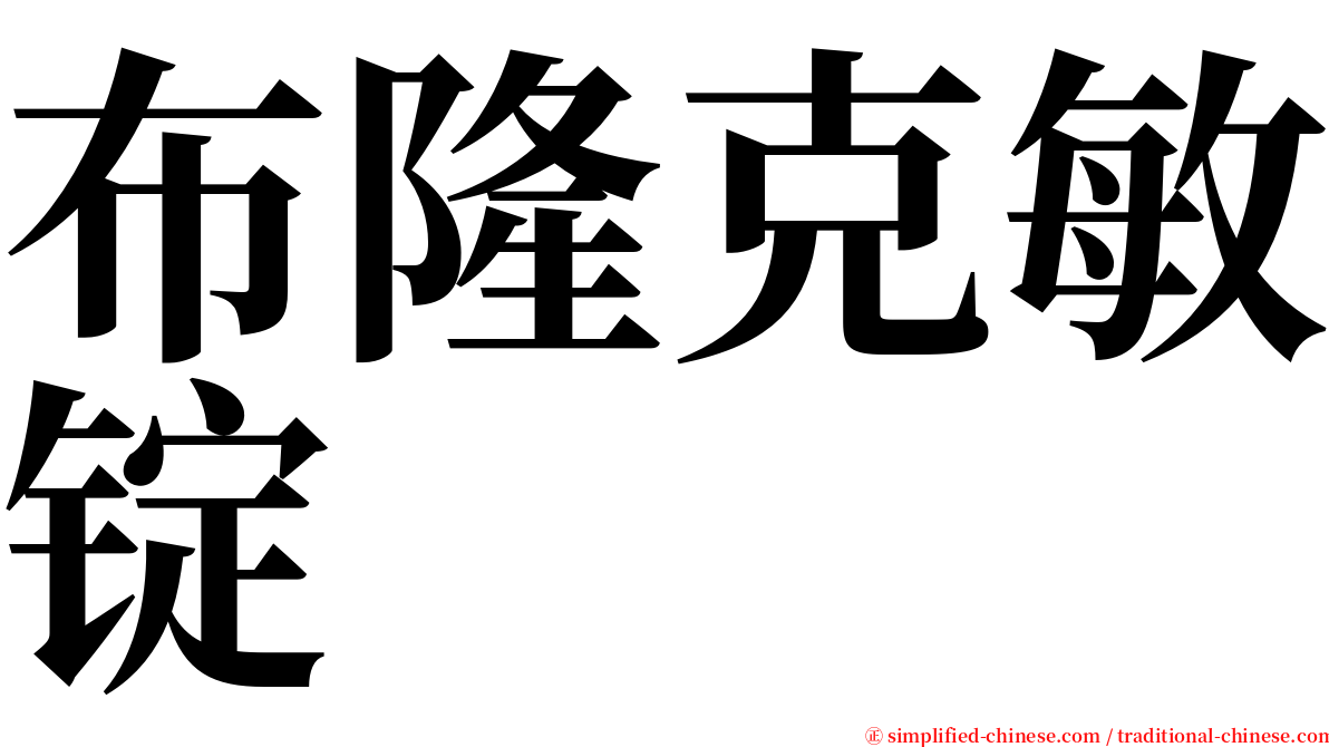 布隆克敏锭 serif font