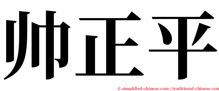 帅正平 serif font