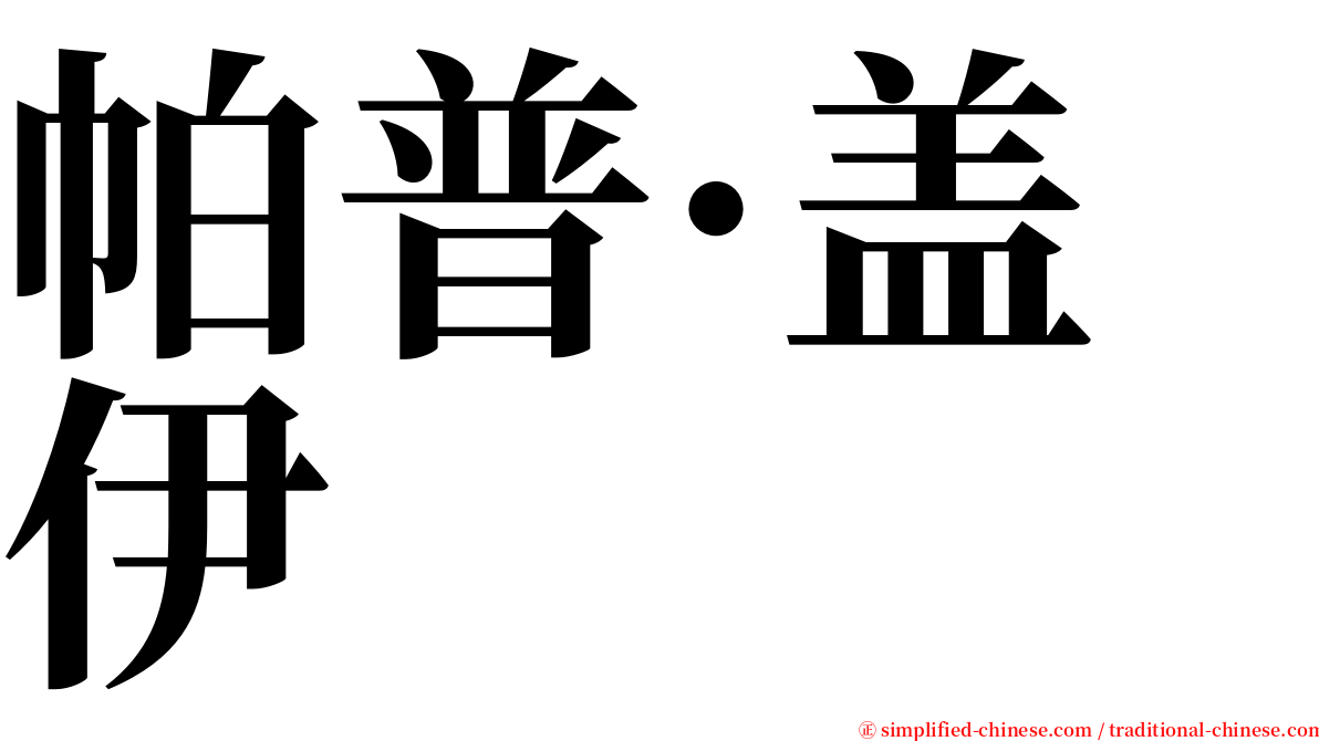 帕普·盖伊 serif font