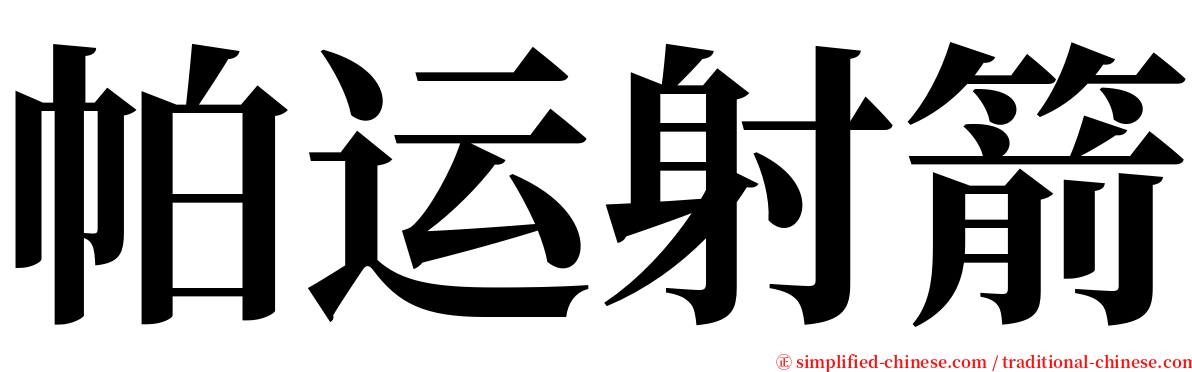 帕运射箭 serif font