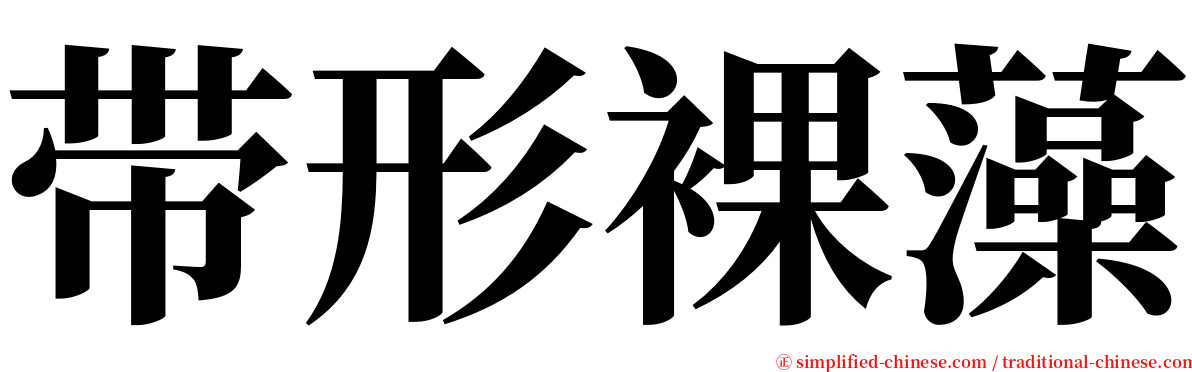 带形裸藻 serif font