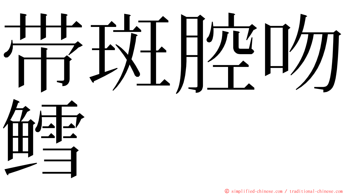 带斑腔吻鳕 ming font