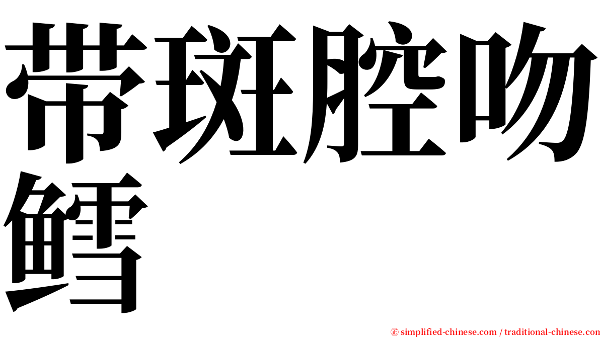 带斑腔吻鳕 serif font