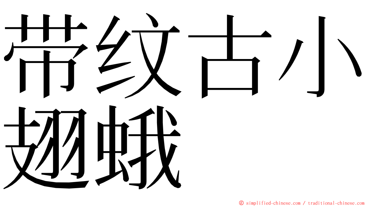 带纹古小翅蛾 ming font