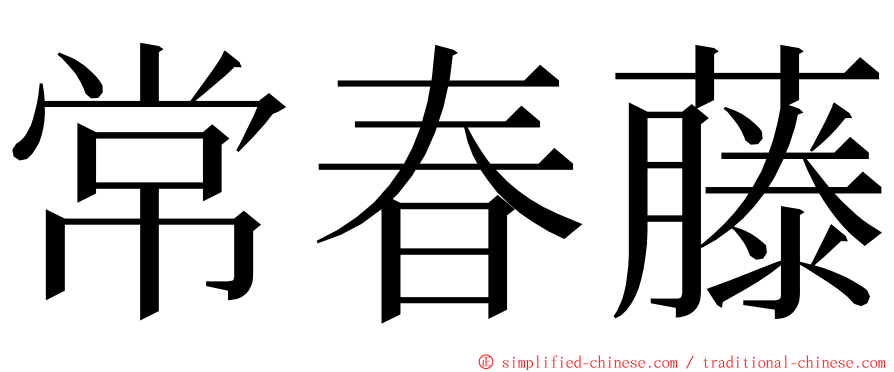 常春藤 ming font