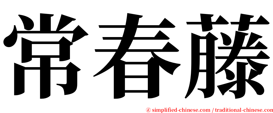 常春藤 serif font