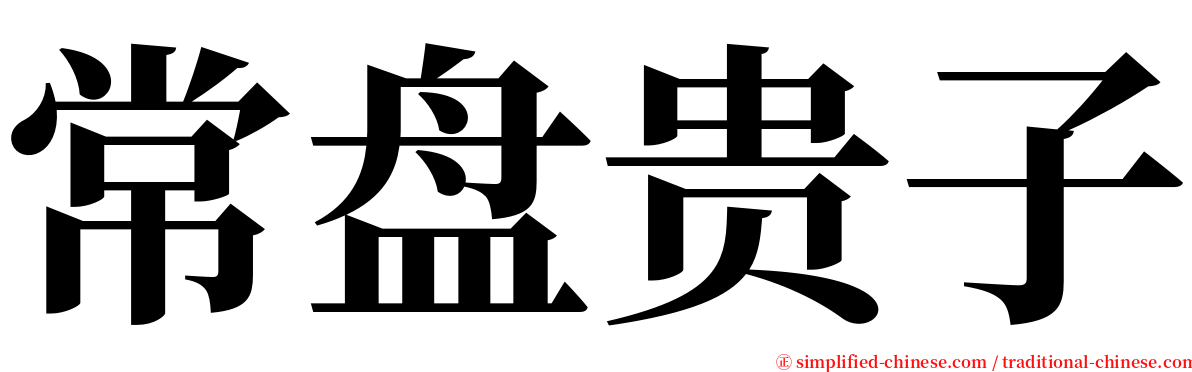 常盘贵子 serif font