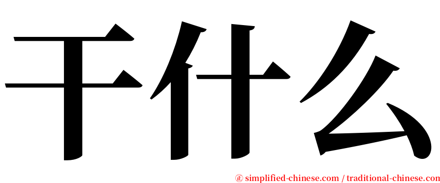 干什么 serif font