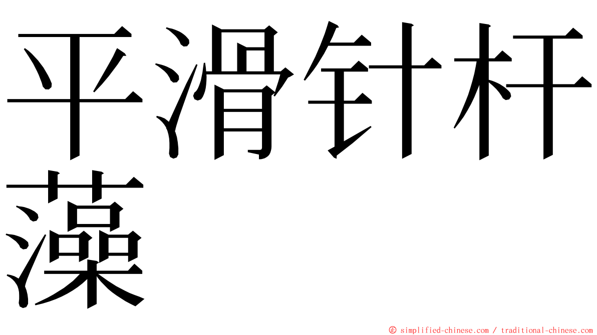 平滑针杆藻 ming font