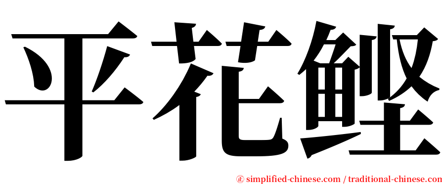 平花鲣 serif font