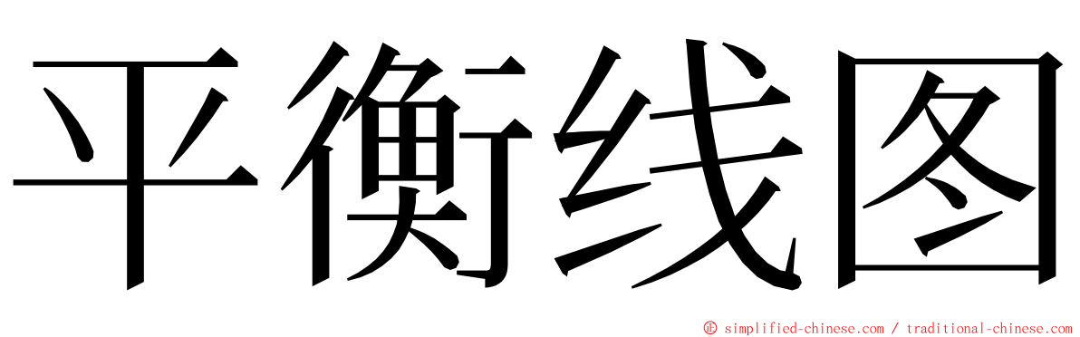 平衡线图 ming font