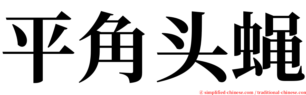 平角头蝇 serif font