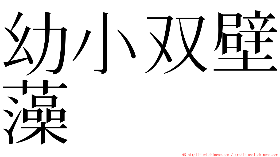 幼小双壁藻 ming font