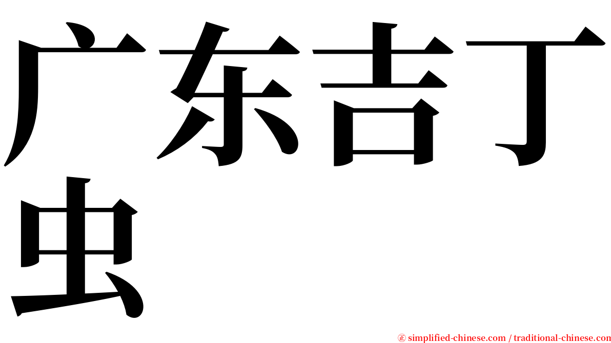 广东吉丁虫 serif font