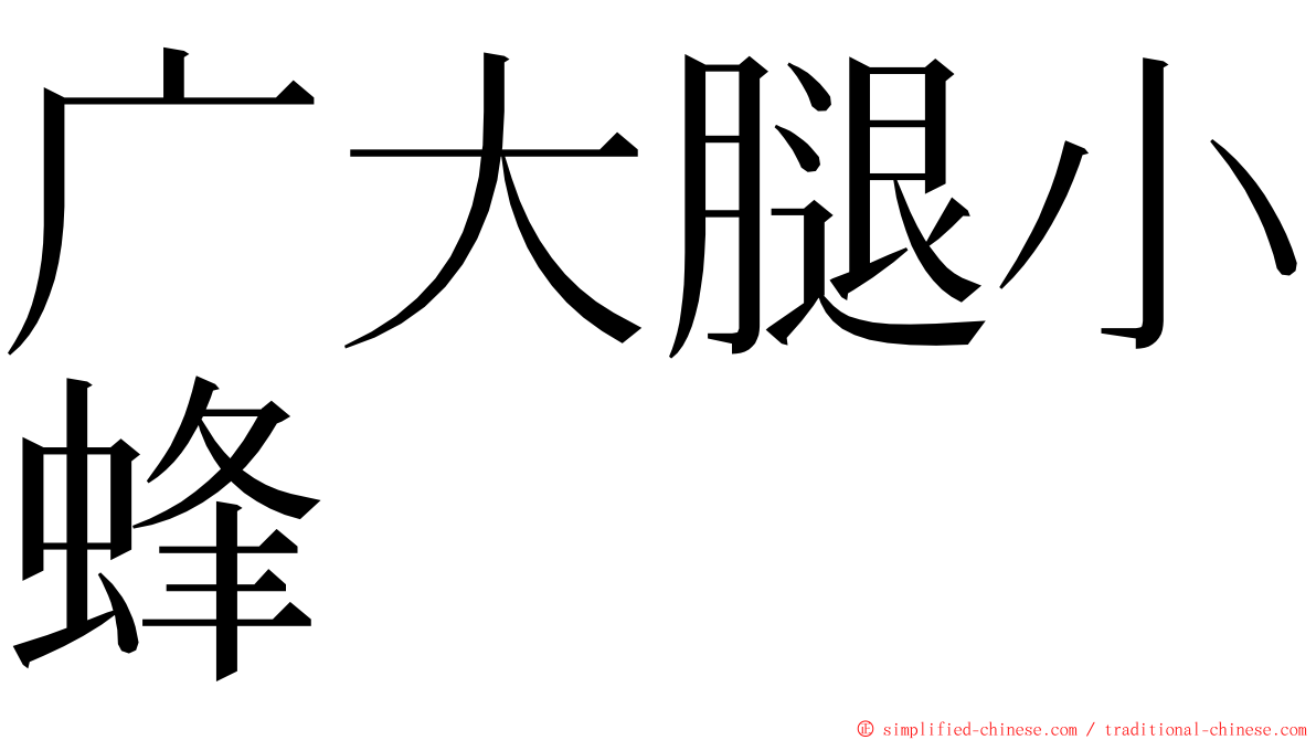 广大腿小蜂 ming font