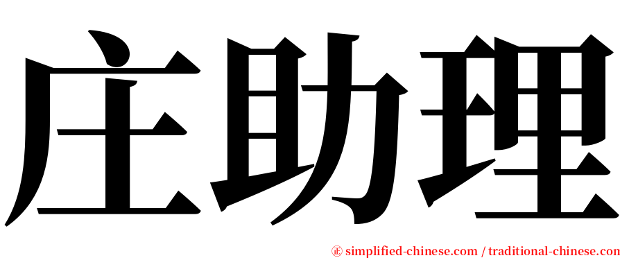 庄助理 serif font