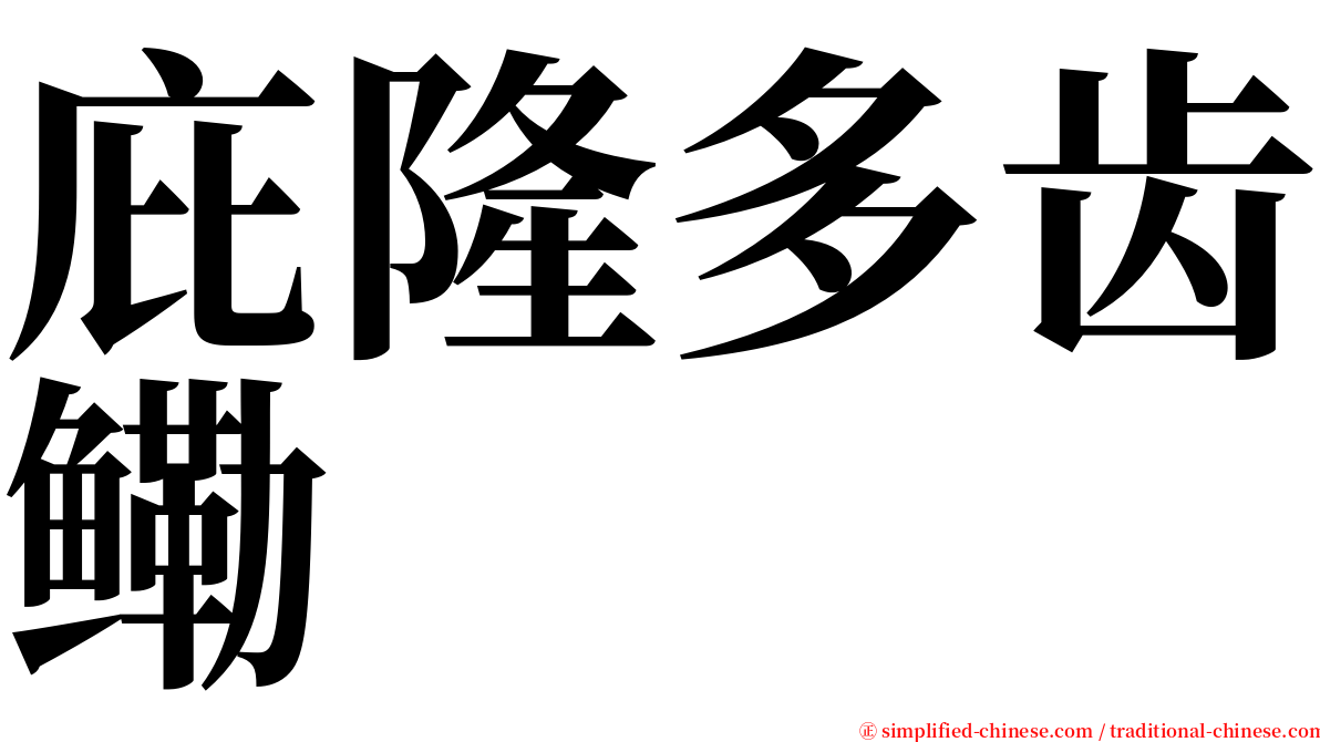 庇隆多齿鳓 serif font