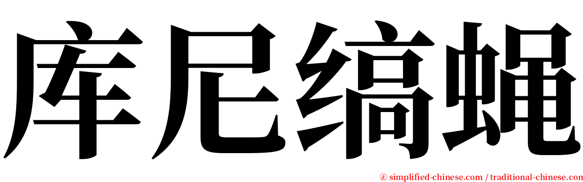 库尼缟蝇 serif font