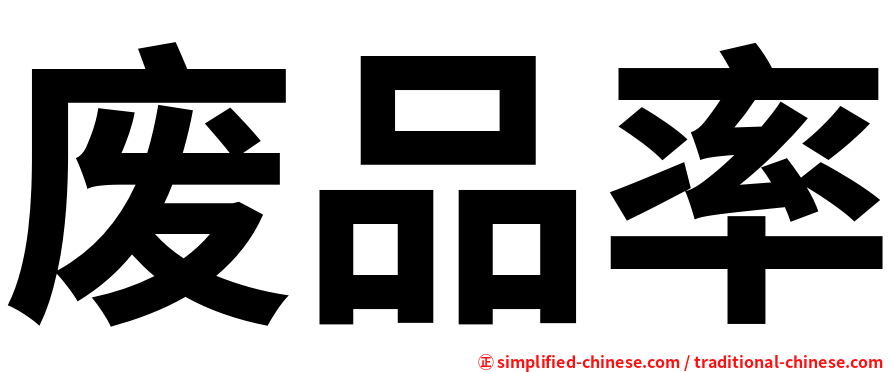 废品率