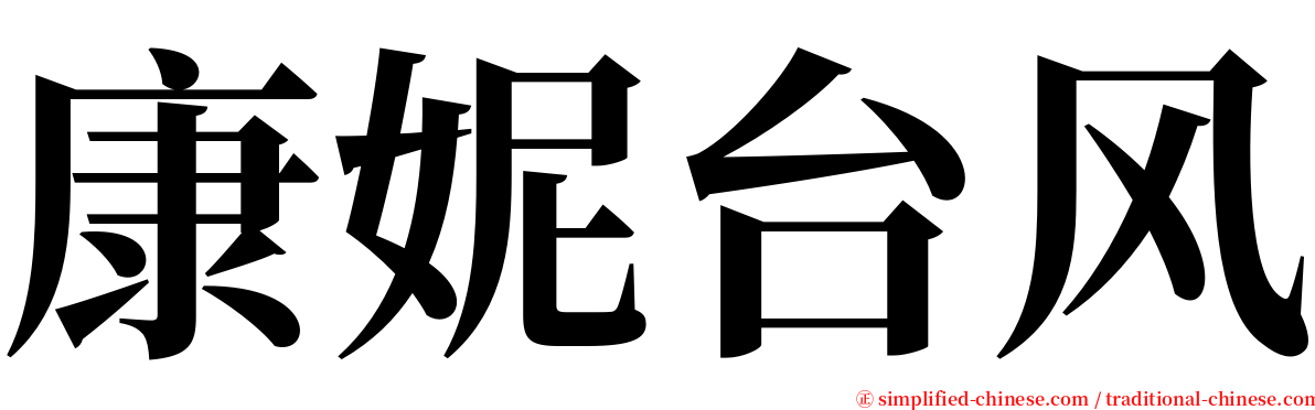 康妮台风 serif font