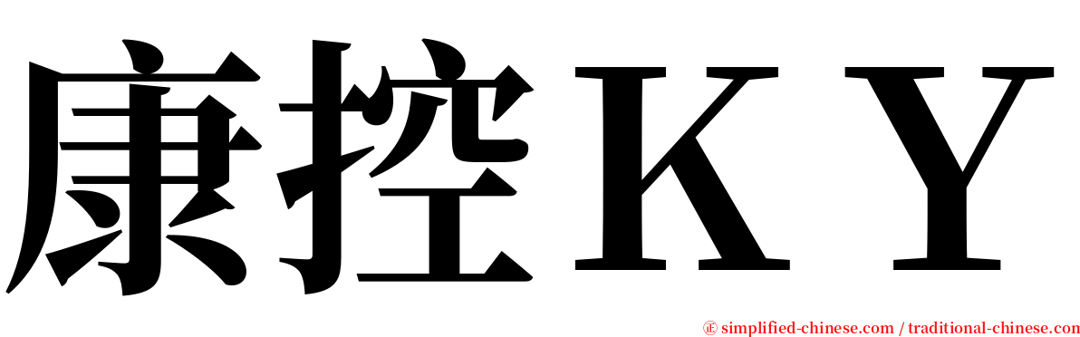 康控ＫＹ serif font