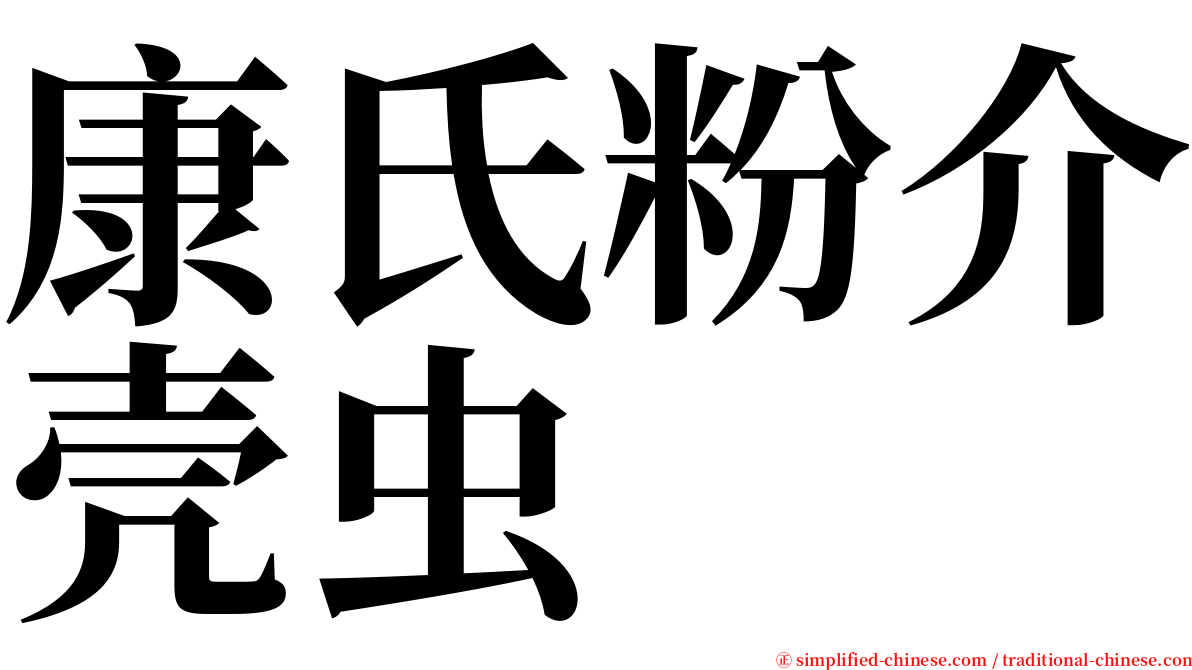 康氏粉介壳虫 serif font