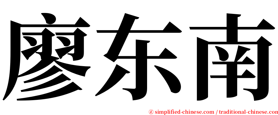 廖东南 serif font