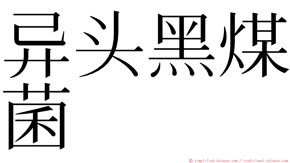 异头黑煤菌 ming font